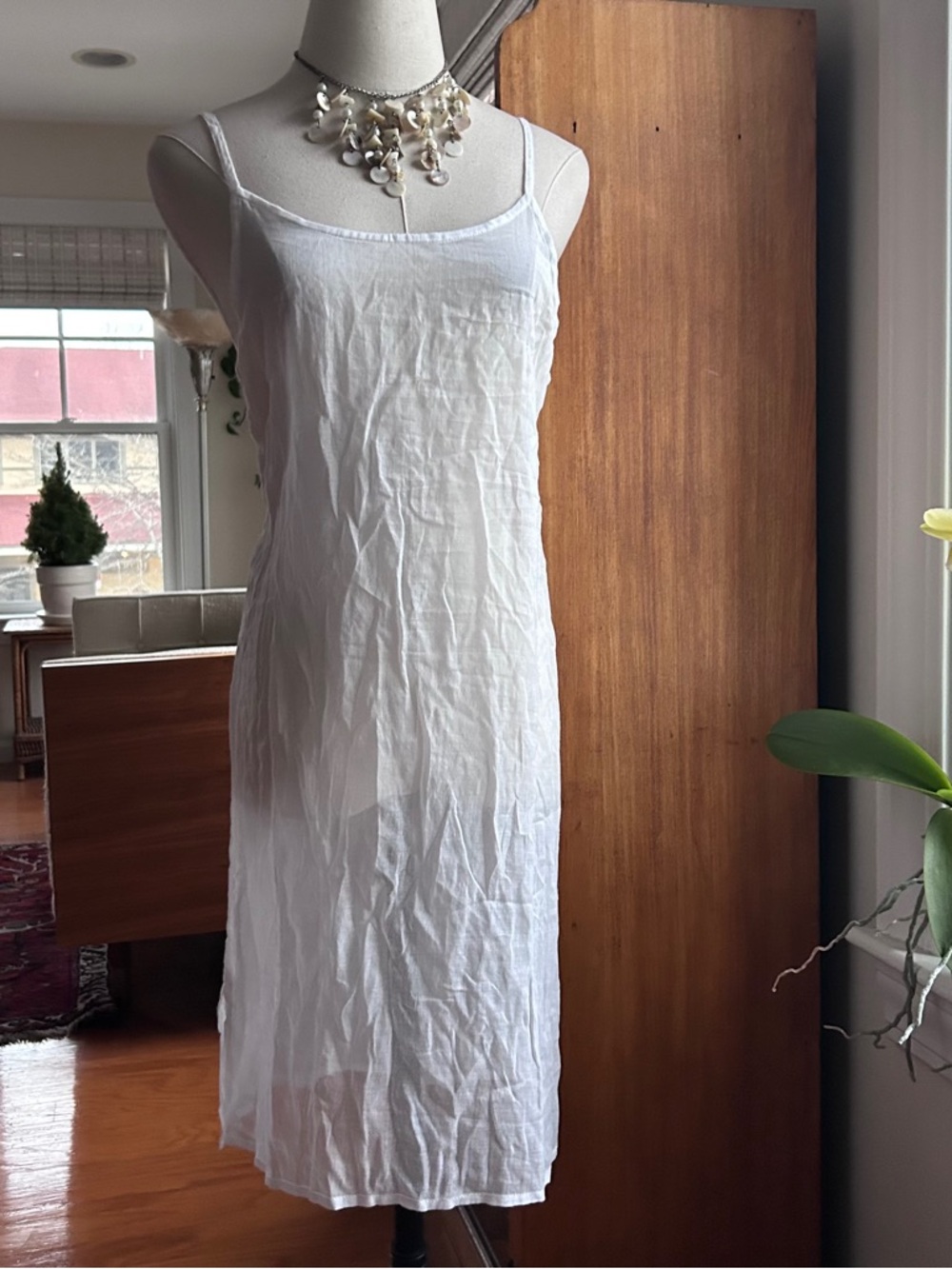 Dolma Cotton Slip in White, NWT